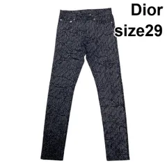 ●◇ ディオール Dior スリムデニムパンツ ジーンズ ボトムス NEW WAVE 総柄 SLIM 17.5 黒 ブラック コットン混 29 S メンズ S6G111のサムネイル