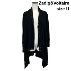 ◇ ザディグエヴォルテール Zadig&Voltaire カーディガン ロング丈 アシンメトリー ウール カシミア U M 9号 レディース S6H443のサムネイル