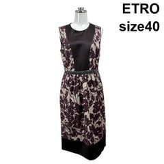 美品】ETRO エトロ ノースリーブ ワンピース ペイズリー マルチカラー