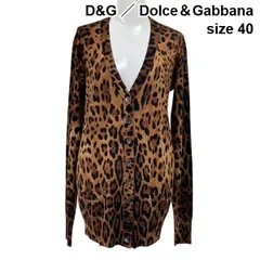 ●◆ ドルチェアンドガッバーナ Dolce＆Gabbana ニットカーディガン 長袖 レオパード柄 ウール 40 L 11号 レディース S6H469のサムネイル
