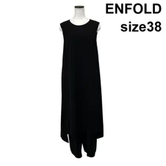◆ エンフォルド ENFOLD オールインワン ノースリーブ ラウンドネック レイヤード 黒 38 M～L レディース S6H473のサムネイル