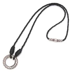 BOTTEGA VENETA ボッテガヴェネタ ネックレス イントレチャート シルバー リング レザーネックレス イタリア製  28012968のサムネイル