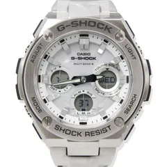 未使用 CASIO G-SHOCK Gショック GST-W110D-7AJF G-STEEL Gスチール 電波ソーラー アナデジ メタル SS ホワイト シルバー  28012978のサムネイル