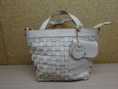 zucchero filato 本革 メッシュ トートバッグ ホワイトレザー ズッケロフィラートのサムネイル
