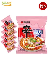 【新商品】農心 辛ラーメンロゼ135g×6袋セット【一部地域 送料無料】韓国ラーメン 袋麺 ロゼクリーム トマトクリーム 濃厚 旨辛 インスタントラーメン 韓国食品 Nongshimのサムネイル