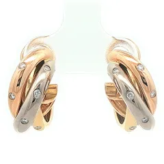送料無料・返品可♪カルティエ トリニティ ダイヤ ピアス K18スリーカラー 新品仕上げ済み♪【中古】のサムネイル