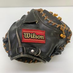 Wilson 軟式グローブ 黒/赤 ファーストミット - メルカリ