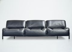 Cassina カッシーナ ヴェランダ 3人掛けソファ 総革 ブラック i-00082