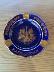 Limoges France 磁器 灰皿 コバルトブルー 金彩 - メルカリ