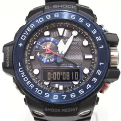 ★CASIO カシオ G-SHOCK GULFMASTER GWN-1000B-1BJF デジタル アナログ 腕時計 シリコンベルト ソーラー電波 ネイビー ブラック メンズ 稼働品 中古★008327のサムネイル