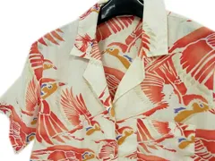 70年代◇LEVIS 半袖 アロハシャツ バード/鳥柄 オープンカラー ヴィンテージ オールド リーバイス ハワイアンシャツ レディースのサムネイル