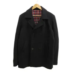アニエスベーオム Agnes b. homme ピーコート ウール 2 ネイビー 紺 ダブルブレスト チェック柄裏地 長袖 H062JQ18 H18 /PP ■GY53のサムネイル
