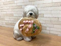 □引取歓迎/大阪 犬 陶器 オブジェ イタリア製 イヌ 置物 インテリア 
