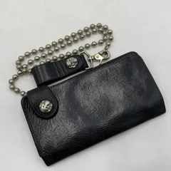 【現状渡し品】 CREAM SODA クリームソーダ BALL CHAIN LEATHER WALLET ボールチェーン レザーウォレット 長財布 バイカーウォレット スカルボタン付き 【200-260709-ko-23-tei】のサムネイル