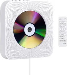 CDプレーヤー 壁掛け ディスクプレーヤー 1台多役 bluetooth Gueray ポータブル CDプレイヤー USB対応 microSD LEDディスプレイ 新バージョンのリモコン付き 音楽再生/語学学習/胎児教育 日本語説明書付きのサムネイル