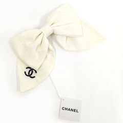 未使用☆正規品 CHANEL シャネル リボン バレッタ ヘアアクセ ココ
