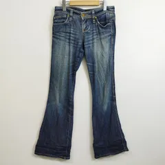 C-Seventeen シーセブンティーン デニム パンツ ジーンズ ローライズ ブーツカット フレア DENIM REVOLUTION IN EUROPE コットン Y2K 平成ギャル 古着 インディゴ 26×32 G286のサムネイル