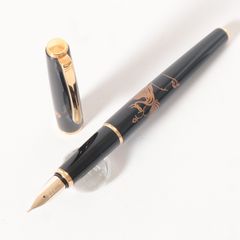 パイロット 平蒔絵 鳳凰 旧型 万年筆 14金 F細字 國光会 ブラック