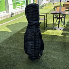 完売モデル】 デサントゴルフ キャディバッグ アーガイル 柄 シルバー