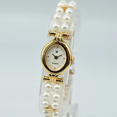 MIKIMOTO ミキモト NNS-8014PF Shell JAL 限定モデル パールウォッチ アコヤ真珠  レディース 女性 稼働品のサムネイル