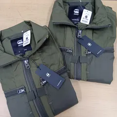 【未使用/タグ付き】G-STAR RAW Fabric mix overshirt ジースターロゥ ライトジャケット オーバーシャツ ポプリン オリーブ メンズ D19004-A790-723 12 conbat 2枚セットのサムネイル