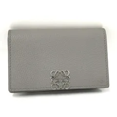 LOEWE ビジネスカードホルダー アナグラム カードケース レザー グレー C821M97X03のサムネイル