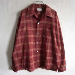 ビームスエフ｜美品 リネンオープンカラーシャツ 麻100% レンガ色 開襟