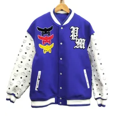 MCM PHENOMENON スタジアムジャケット コラボコレクション ウール ポリウレタン ナイロン ポリエステル ブルー ホワイト 表記サイズXLのサムネイル