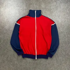 80s Vintage Sieger '84 Track Jacket トラックジャケット ジャージ ブルゾン ハイネック バイカラー レッド×ネイビー ヴィンテージ ビンテージ メンズのサムネイル