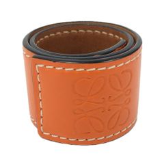 LOEWE ロエベ レザー バングル ブレスレット オレンジ - メルカリ