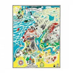 MOOMIN ムーミン ポスター 100×70cm The original game board of Moomin game ATC040025のサムネイル