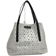JIMMY CHOO SOFIA/S ホワイト エンボススター トートバッグ - メルカリ