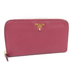 PRADA 長財布 ラウンドファスナー 三角ロゴ サフィアーノレザー