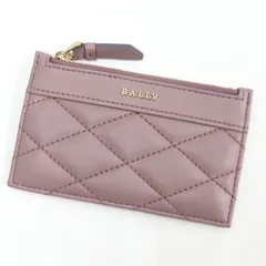BALLY バリー カードケース キルティングレザー パープル×ゴールド金具のサムネイル