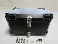アルミトップケース 65L 中型 リアボックス ツーリングボックス 汎用 黒 Bのサムネイル