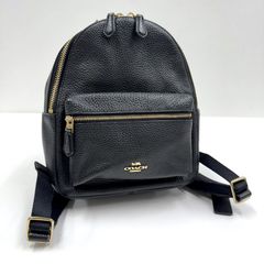 ✨ COACH ✨ ポリッシュドペブルレザー ミニリュック ゴールド金具 黒