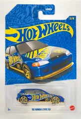 MATTEL 58TH ANNIVERSARY 2/6 HOTWHEELS '92 HONDA CIVIC EG/ブルー JKX82のサムネイル