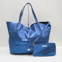 Tiffany&Co. ティファニー リバーシブルトートバッグ ブルースエード×ブルーメタリックのサムネイル