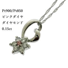 ヴィンテージ pt850 ダイヤモンド ピンクサファイア ネックレストップ