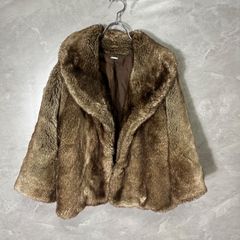 美品✨ デミバフミンク ラムファー ショートコート 本毛皮 M相当 
