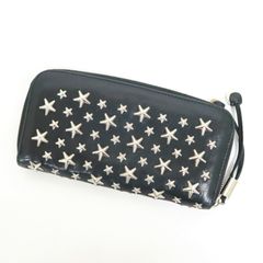 【Saint Laurent】長財布 星柄 ブラック　レザー ポケット 大容量 Saint Laurent】長財布 星柄 ブラック レザー ポケット 大容量 - メルカリ