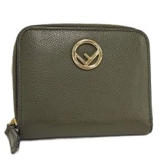 未使用極美品】FENDI エフイズフェンディ 長財布 グレージュ レザー