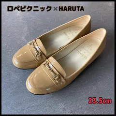 未使用品★ ROPE' PICNIC by HARUTA エナメルビット付ヒールアップローファー ベージュ サイズ37 23.5cmのサムネイル
