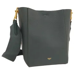 CELINE サングル スモールバケット ショルダーバッグ レザー グリーン 189303AH4のサムネイル