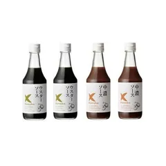 ケンシヨー ウスターソース 300ml 2本 &  中濃ソース300ml 2本 計4本セットのサムネイル