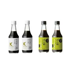 ケンシヨー ウスターソース 300ml 2本 &  深層水ぽん酢しょうゆ300ml 2本 計4本セットのサムネイル