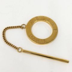 美品 セリーヌ スカーフリング ゴールド ロゴ 服飾小物 スカーフ留め