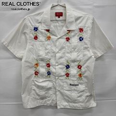 Supreme 19SS Flowers Guayabera Shirt 白 M - メルカリ