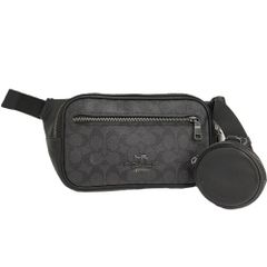 値下げ COACH エリアス ボディバッグ・シグネチャー キャンバス - メルカリ