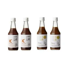 ケンシヨー 中濃ソース 300ml 2本 &  和風玉葱ソース300ml 2本 計4本セットのサムネイル